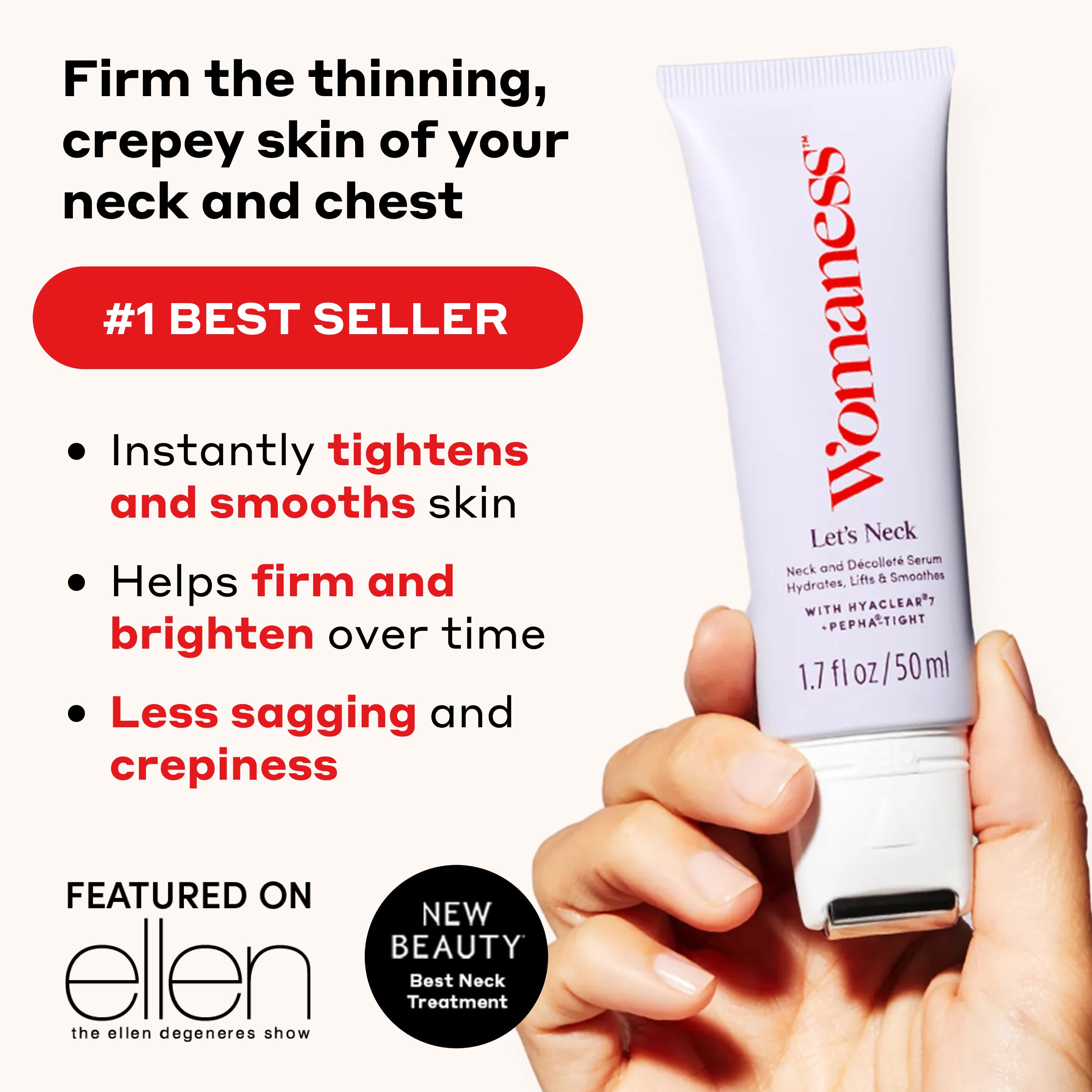 Let's Neck | Neck and Décolleté Serum | Womaness